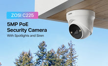 Load image into Gallery viewer, ZOSI 4K PoE IP Camera H.265+ 8MP 5MP HDR Add-on Camera AI Human Detect 100ft Night Vision IP66 Outdoor Video Surveillance Camera
