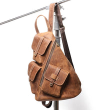 Load image into Gallery viewer, New Vintage Backpack Men&#39;s Head Layer Cowhide Satchel Bag
