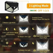 Load image into Gallery viewer, 2/4/6/8/12Pcs 100 LED Solar Wall Light Outdoor Solar Lamp
