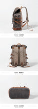 Load image into Gallery viewer, New Wax Canvas Bag with Genuine Leather Travel Outdoor Backpack
