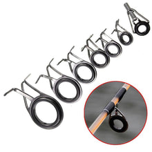 Load image into Gallery viewer, 7Pcs/Set Boat Trolling Fishing Rod Guide Eye Ring Spinning Casting Line Guide Tip Top Rod Building Repair Kit Accessories Tools
