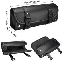 Load image into Gallery viewer, Motorcycle Bag Saddlebags PU Leather Front Fork Tail Tool Bag Luggage For Harley Chopper Bobber Cruiser Sportster XL 883 1200
