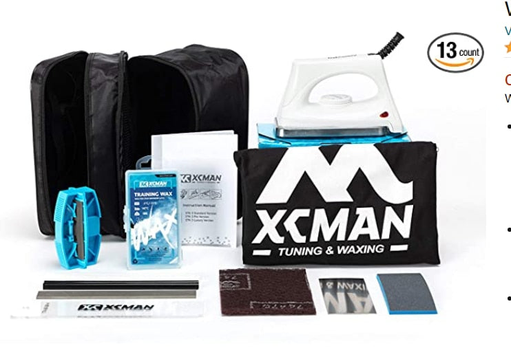 XCMAN Ski Snowboard Complete Waxing And Tuning Kit Storge Bag For Travling and Storge Tools Pouch With Zipper With Waxing Iron