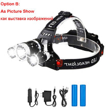 Load image into Gallery viewer, ZK20 T6 LED Headlamp 8000 Lumen Torch Flashlight
