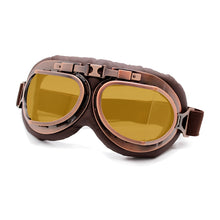 Load image into Gallery viewer, Roaopp Retro Motorcycle Goggles Glasses Vintage Moto Classic Goggles for Harley Pilot Steampunk ATV Bike Copper Helmet
