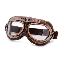 Load image into Gallery viewer, Roaopp Retro Motorcycle Goggles Glasses Vintage Moto Classic Goggles for Harley Pilot Steampunk ATV Bike Copper Helmet
