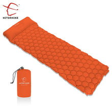 Load image into Gallery viewer, Outdoor Sleeping Pad Camping Inflatable Mattress with Pillows Travel Mat Folding Bed Ultralight Air Cushion Hiking Trekking
