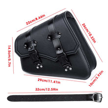 Load image into Gallery viewer, Motorcycle Saddlebags Side Tool Bag PU Leather Luggage Saddle Bag Pouch Black Universal

