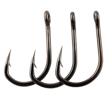 Load image into Gallery viewer, 100pcs Fishing Hooks Set Carbon Steel Single Circle Fishhook Fly Fishing Jip Barbed Carp Hooks Sea Tackle Accessories

