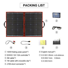 Load image into Gallery viewer, Dokio 18V 100W 200W 300W Flexible Foldable Solar Panel 12V Controller Portable Solar Panel For Camping/Travel
