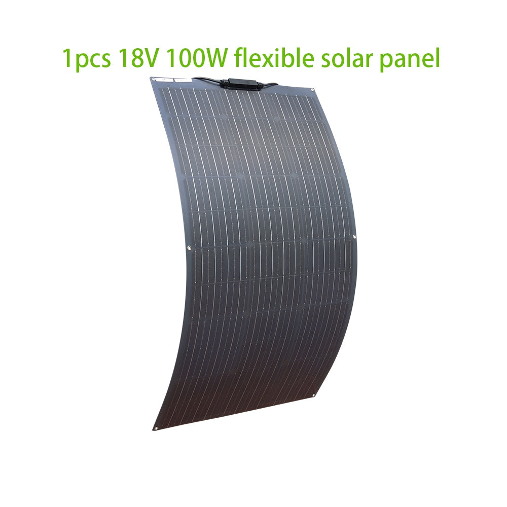100W 200W 300W 400W Solar Panel Kit or 18V Flexible Mono Photovoltaic Panel Solar 12V 24V High Efficiency Paneles Solares