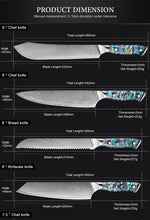 Load image into Gallery viewer, XITUO 67 Layer Damascus Steel Kitchen Knives Set
