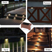 Load image into Gallery viewer, Stair LED Solar Lamp IP65 Waterproof Outdoor Garden Light Pathway Yard Patio Steps Fence Lamps Garden Decor Solar Light Outdoors
