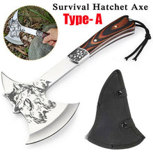 Load image into Gallery viewer, Survival Camping Axe Foldable Tactical Axe Multi Tool Kit Emergency Gear Outdoor Tourist Portable Tomahawk Wild Hatchet AX
