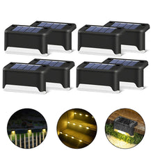 Load image into Gallery viewer, Warm White LED Solar Lamp Path Stair Outdoor Garden Lights Waterproof Solar Power Balcony Light Decoration for Patio Stair Fence
