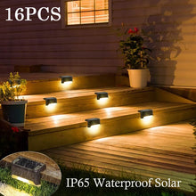 Load image into Gallery viewer, Warm White LED Solar Lamp Path Stair Outdoor Garden Lights Waterproof Solar Power Balcony Light Decoration for Patio Stair Fence
