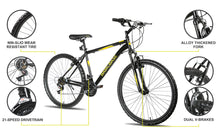 Load image into Gallery viewer, Men Women 26 Inch 21 Speed Twist Shifter Mountain Bike,High-Carbon Steel Trail Bicycle for Adult with Thickened Suspension Fork
